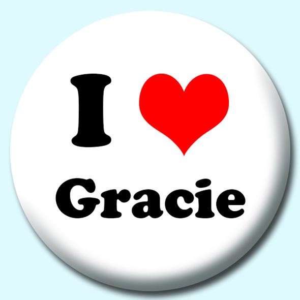 25mm I Heart Gracie Button Badge