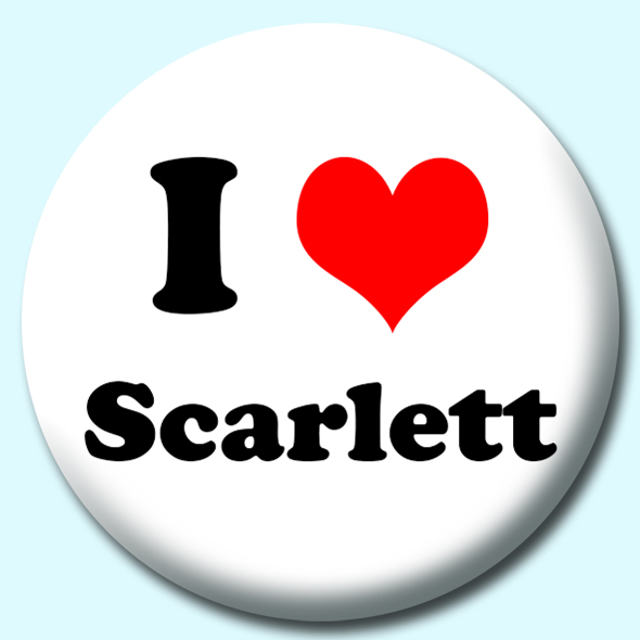 38mm I Heart Scarlett Button Badge