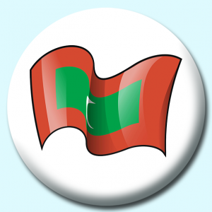 Personalised Badge: 75mm Maldives Button Badge. Create your own custom badge - complete the form and we will create your personalised button badge for you.