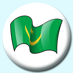 Personalised Badge: 75mm Mauritania2 Button Badge. Create your own custom badge - complete the form and we will create your personalised button badge for you.