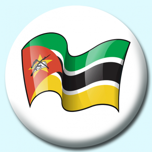 Personalised Badge: 75mm Mozambique Button Badge. Create your own custom badge - complete the form and we will create your personalised button badge for you.