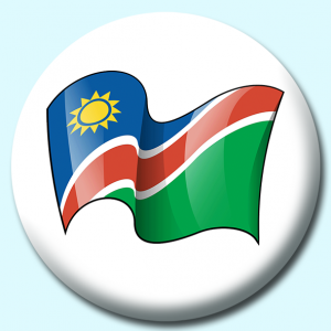 Personalised Badge: 75mm Namibia Button Badge. Create your own custom badge - complete the form and we will create your personalised button badge for you.