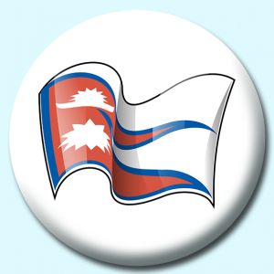 Personalised Badge: 75mm Nepal Button Badge. Create your own custom badge - complete the form and we will create your personalised button badge for you.