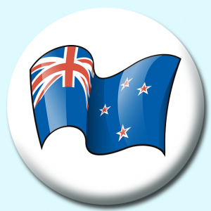 Personalised Badge: 75mm New Zealand Button Badge. Create your own custom badge - complete the form and we will create your personalised button badge for you.