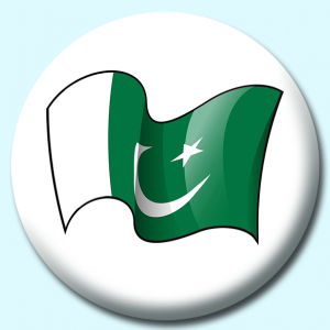 Personalised Badge: 75mm Pakistan Button Badge. Create your own custom badge - complete the form and we will create your personalised button badge for you.