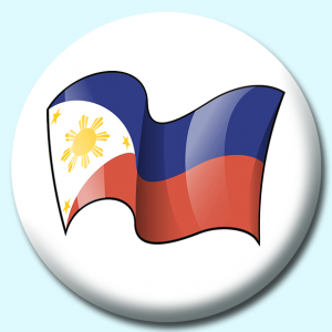 Personalised Badge: 75mm Philippines Button Badge. Create your own custom badge - complete the form and we will create your personalised button badge for you.