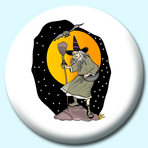 Personalised Badge: 25mm Witch Button Badge. Create your own custom badge - complete the form and we will create your personalised button badge for you.